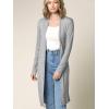 imageLock and Love Womens Long Cardigan  Fall Casual Draped Open Front Lightweight Duster with Long SleevesWsk1048heathergrey
