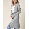 imageLock and Love Womens Long Cardigan  Fall Casual Draped Open Front Lightweight Duster with Long SleevesWsk1048heathergrey