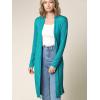 imageLock and Love Womens Long Cardigan  Fall Casual Draped Open Front Lightweight Duster with Long SleevesWsk1048jade