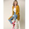 imageLock and Love Womens Long Cardigan  Fall Casual Draped Open Front Lightweight Duster with Long SleevesWsk1048mustard