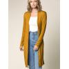 imageLock and Love Womens Long Cardigan  Fall Casual Draped Open Front Lightweight Duster with Long SleevesWsk1048mustard