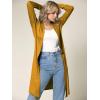 imageLock and Love Womens Long Cardigan  Fall Casual Draped Open Front Lightweight Duster with Long SleevesWsk1048mustard