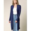 imageLock and Love Womens Long Cardigan  Fall Casual Draped Open Front Lightweight Duster with Long SleevesWsk1048navy