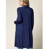 imageLock and Love Womens Long Cardigan  Fall Casual Draped Open Front Lightweight Duster with Long SleevesWsk1048navy