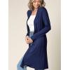 imageLock and Love Womens Long Cardigan  Fall Casual Draped Open Front Lightweight Duster with Long SleevesWsk1048navy