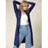 imageLock and Love Womens Long Cardigan  Fall Casual Draped Open Front Lightweight Duster with Long SleevesWsk1048navy