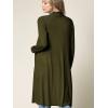 imageLock and Love Womens Long Cardigan  Fall Casual Draped Open Front Lightweight Duster with Long SleevesWsk1048olive