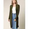 imageLock and Love Womens Long Cardigan  Fall Casual Draped Open Front Lightweight Duster with Long SleevesWsk1048olive