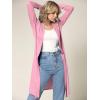imageLock and Love Womens Long Cardigan  Fall Casual Draped Open Front Lightweight Duster with Long SleevesWsk1048pink