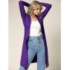 imageLock and Love Womens Long Cardigan  Fall Casual Draped Open Front Lightweight Duster with Long SleevesWsk1048purple
