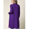 imageLock and Love Womens Long Cardigan  Fall Casual Draped Open Front Lightweight Duster with Long SleevesWsk1048purple