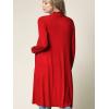 imageLock and Love Womens Long Cardigan  Fall Casual Draped Open Front Lightweight Duster with Long SleevesWsk1048red