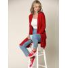 imageLock and Love Womens Long Cardigan  Fall Casual Draped Open Front Lightweight Duster with Long SleevesWsk1048red