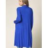 imageLock and Love Womens Long Cardigan  Fall Casual Draped Open Front Lightweight Duster with Long SleevesWsk1048royalbrite