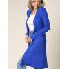 imageLock and Love Womens Long Cardigan  Fall Casual Draped Open Front Lightweight Duster with Long SleevesWsk1048royalbrite
