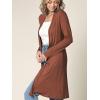 imageLock and Love Womens Long Cardigan  Fall Casual Draped Open Front Lightweight Duster with Long SleevesWsk1048rust