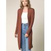 imageLock and Love Womens Long Cardigan  Fall Casual Draped Open Front Lightweight Duster with Long SleevesWsk1048rust