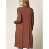 imageLock and Love Womens Long Cardigan  Fall Casual Draped Open Front Lightweight Duster with Long SleevesWsk1048rust