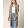 imageLock and Love Womens Long Cardigan  Fall Casual Draped Open Front Lightweight Duster with Long SleevesWsk1048taupe