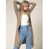imageLock and Love Womens Long Cardigan  Fall Casual Draped Open Front Lightweight Duster with Long SleevesWsk1048taupe