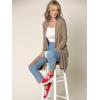 imageLock and Love Womens Long Cardigan  Fall Casual Draped Open Front Lightweight Duster with Long SleevesWsk1048taupe