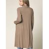 imageLock and Love Womens Long Cardigan  Fall Casual Draped Open Front Lightweight Duster with Long SleevesWsk1048taupe