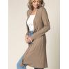 imageLock and Love Womens Long Cardigan  Fall Casual Draped Open Front Lightweight Duster with Long SleevesWsk1048taupe