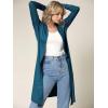 imageLock and Love Womens Long Cardigan  Fall Casual Draped Open Front Lightweight Duster with Long SleevesWsk1048teal