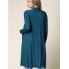 imageLock and Love Womens Long Cardigan  Fall Casual Draped Open Front Lightweight Duster with Long SleevesWsk1048teal