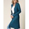 imageLock and Love Womens Long Cardigan  Fall Casual Draped Open Front Lightweight Duster with Long SleevesWsk1048teal