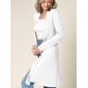 imageLock and Love Womens Long Cardigan  Fall Casual Draped Open Front Lightweight Duster with Long SleevesWsk1048white
