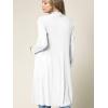 imageLock and Love Womens Long Cardigan  Fall Casual Draped Open Front Lightweight Duster with Long SleevesWsk1048white