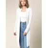 imageLock and Love Womens Long Cardigan  Fall Casual Draped Open Front Lightweight Duster with Long SleevesWsk1048white
