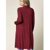 imageLock and Love Womens Long Cardigan  Fall Casual Draped Open Front Lightweight Duster with Long SleevesWsk1048wine