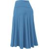 imageLock and Love Womens Solid Ombre Lightweight Flare Midi Pull On Closure Skirt SXXXL Plus SizeBlue