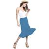 imageLock and Love Womens Solid Ombre Lightweight Flare Midi Pull On Closure Skirt SXXXL Plus SizeBlue