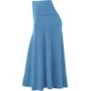 imageLock and Love Womens Solid Ombre Lightweight Flare Midi Pull On Closure Skirt SXXXL Plus SizeBlue