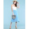 imageLock and Love Womens Solid Ombre Lightweight Flare Midi Pull On Closure Skirt SXXXL Plus SizeWb1105aqua