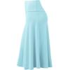 imageLock and Love Womens Solid Ombre Lightweight Flare Midi Pull On Closure Skirt SXXXL Plus SizeWb1105aqua