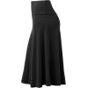 imageLock and Love Womens Solid Ombre Lightweight Flare Midi Pull On Closure Skirt SXXXL Plus SizeWb1105black