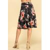 imageLock and Love Womens Solid Ombre Lightweight Flare Midi Pull On Closure Skirt SXXXL Plus SizeWb1105blackfloral