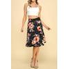 imageLock and Love Womens Solid Ombre Lightweight Flare Midi Pull On Closure Skirt SXXXL Plus SizeWb1105blackfloral