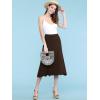 imageLock and Love Womens Solid Ombre Lightweight Flare Midi Pull On Closure Skirt SXXXL Plus SizeWb1105brown