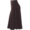 imageLock and Love Womens Solid Ombre Lightweight Flare Midi Pull On Closure Skirt SXXXL Plus SizeWb1105brown