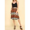 imageLock and Love Womens Solid Ombre Lightweight Flare Midi Pull On Closure Skirt SXXXL Plus SizeWb1105chevron