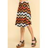 imageLock and Love Womens Solid Ombre Lightweight Flare Midi Pull On Closure Skirt SXXXL Plus SizeWb1105chevron