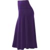 imageLock and Love Womens Solid Ombre Lightweight Flare Midi Pull On Closure Skirt SXXXL Plus SizeWb1105darkpurple