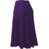 imageLock and Love Womens Solid Ombre Lightweight Flare Midi Pull On Closure Skirt SXXXL Plus SizeWb1105darkpurple