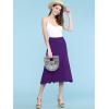 imageLock and Love Womens Solid Ombre Lightweight Flare Midi Pull On Closure Skirt SXXXL Plus SizeWb1105darkpurple