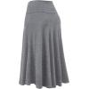 imageLock and Love Womens Solid Ombre Lightweight Flare Midi Pull On Closure Skirt SXXXL Plus SizeWb1105heatherdarkgrey
